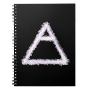 Carnet Symbole d'alchimie de l'élément d'air émietté