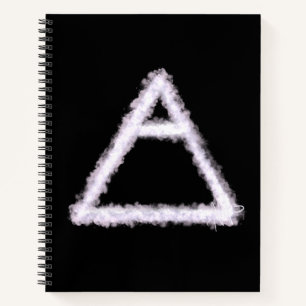 Carnet Symbole d'alchimie de l'élément d'air émietté Spir
