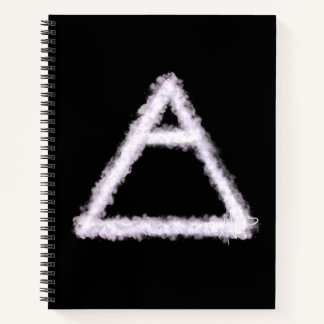 Carnet Symbole d'alchimie de l'élément d'air émietté Spir