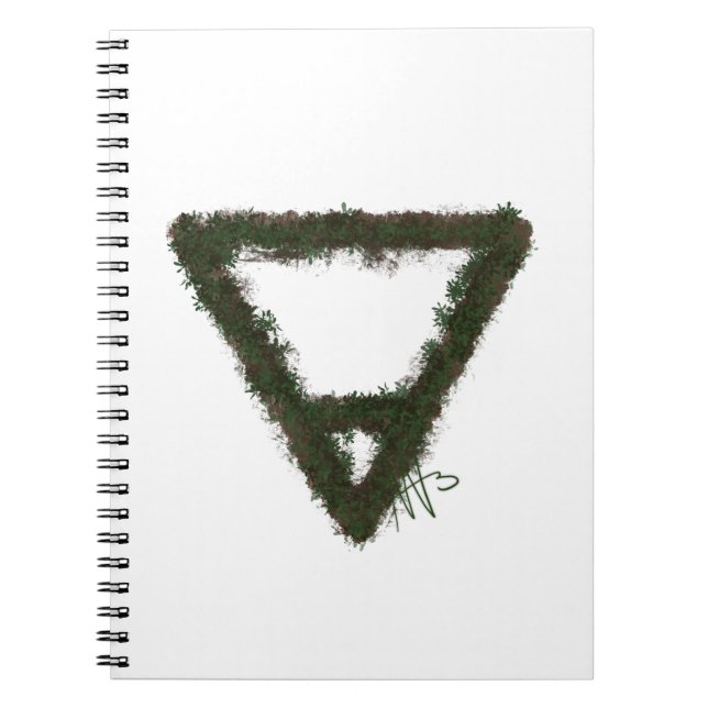 Carnet Symbole d'alchimie de l'élément rocheux de la Terr (Devant)