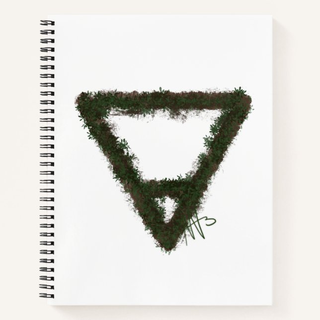 Carnet Symbole d'alchimie de l'élément rocheux de la Terr (Devant)