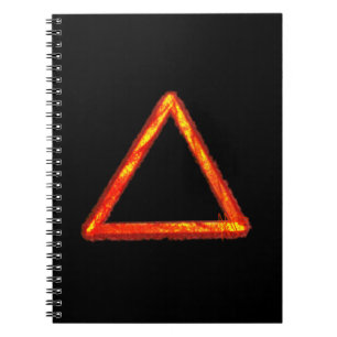 Carnet Symbole d'alchimie d'élément de feu lame