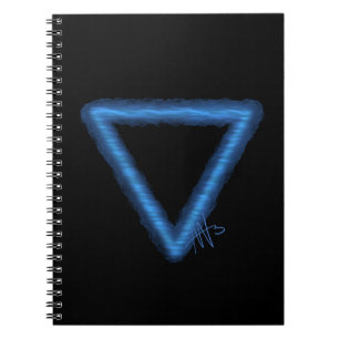 Carnet Symbole d'alchimie des éléments d'eau ondulée