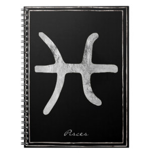 Carnet Symbole d'astrologie stylisée en argent martelé
