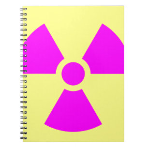 Carnet Symbole d'avertissement de rayonnement