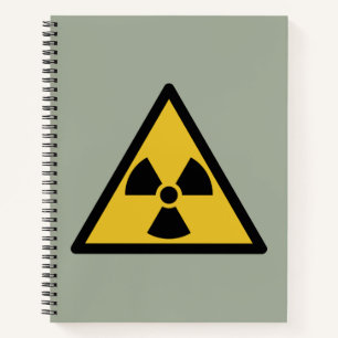 Carnet Symbole d'avertissement de rayonnement (danger rad