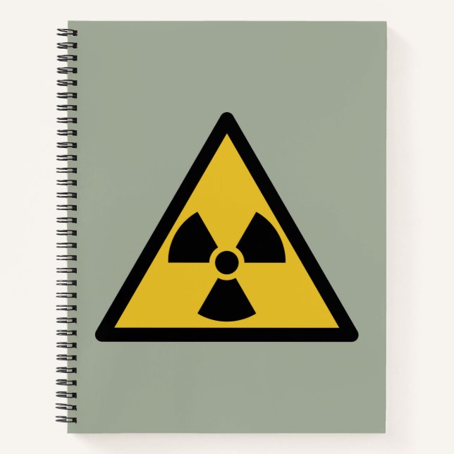 Carnet Symbole d'avertissement de rayonnement (danger rad (Devant)