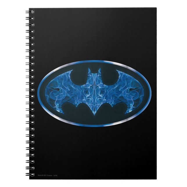 Carnet Symbole de chauve-souris à fumée bleue (Devant)