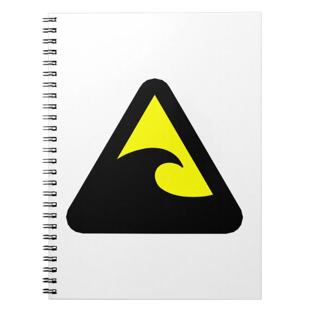 Carnet Symbole de danger du tsunami (Devant)