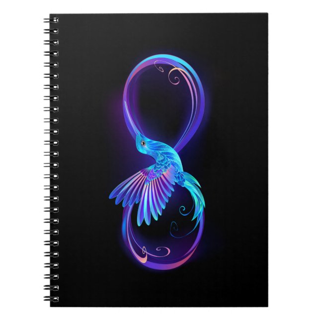 Carnet Symbole de Neon Infinity par Glowing Hummingbird (Devant)