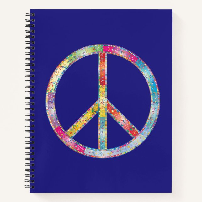 Carnet SYMBOLE DE PAIX Coloré (Devant)