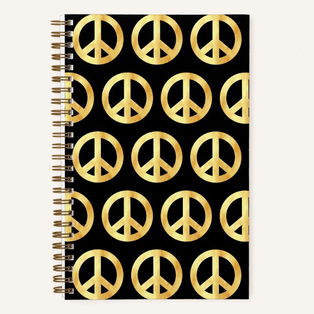 Carnet Symbole de paix en or doux (Recto)