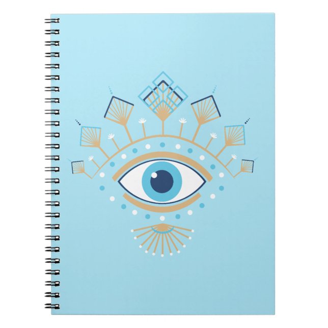 Carnet Symbole de protection turc des yeux mal grecs déco (Devant)