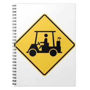 Carnet Symbole de prudence du panier de golf