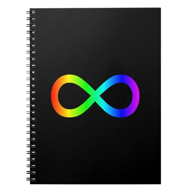 Carnet Symbole d'infini arc-en-ciel (Devant)