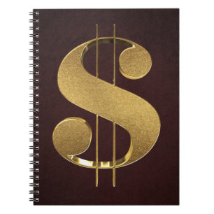 Carnet Symbole dollar d'or
