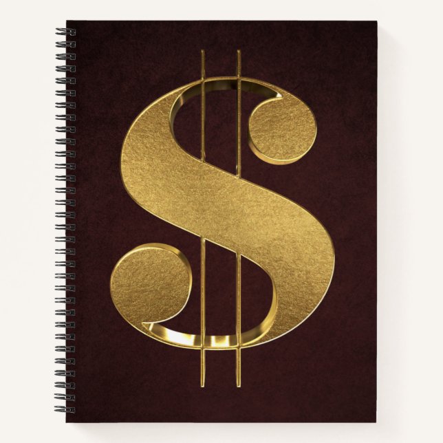 Carnet SYMBOLE Dollar Or (Devant)