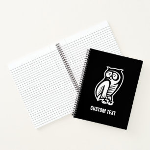 Carnet Symbole hibou blanc