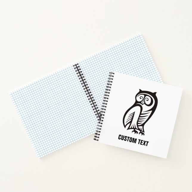 Carnet Symbole hibou noir (Intérieur)