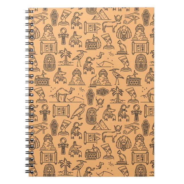 Carnet SYMBOLE Hiéroglyphique égyptien Arrière - plan (Devant)