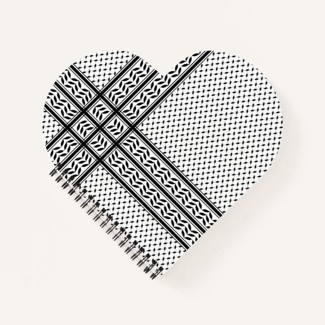 Carnet Symbole Keffiyeh de la Palestine Motif de résistan (Devant)