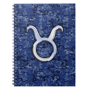 Carnet Symbole moderne Taurus Zodiac Camouflage numérique
