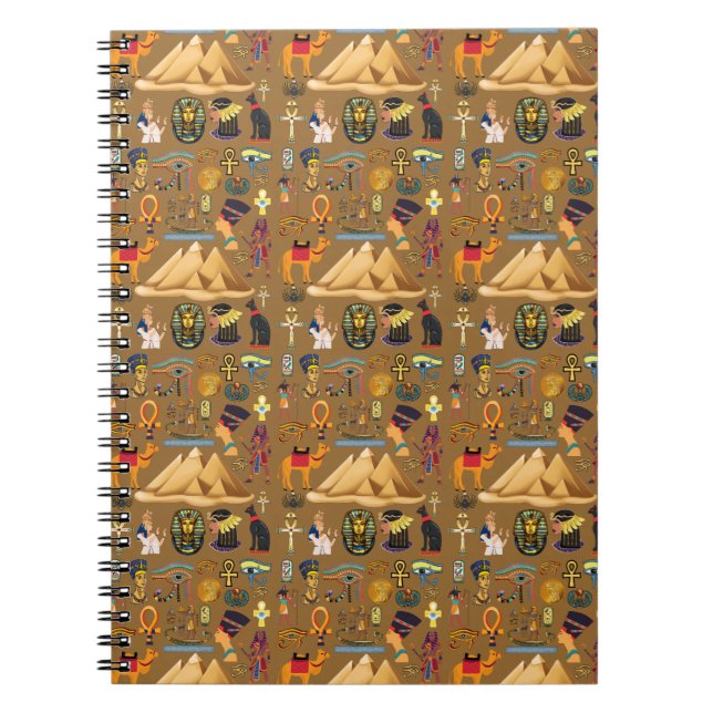 Carnet SYMBOLE motif D'HIÉROglyphE ANCIEN (Devant)