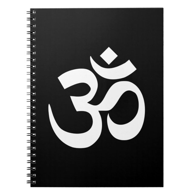 Carnet Symbole Om noir et blanc (Devant)