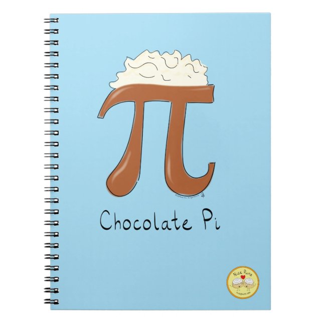 Carnet Symbole Pi Chocolat Math drôle (Devant)