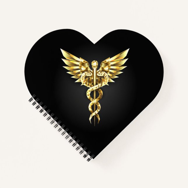 Carnet Symbole Polygonal Or Caduceus (Devant)