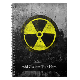 Carnet Symbole radioactif Grunge