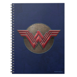 Carnet Symbole Wonder Woman sur les cercles concentrés
