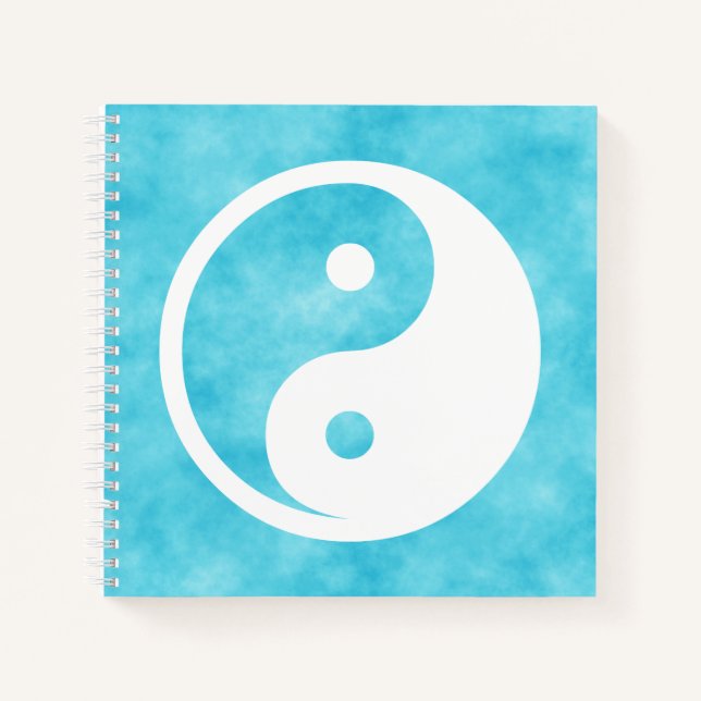 Carnet Symbole Yin Yang - dessin de tatouage solide 2 (Devant)