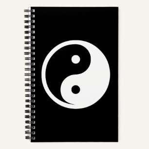 Carnet Symbole Yin Yang - dessin de tatouage solide 2