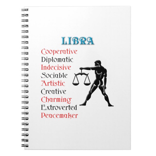 Carnet Symbole ziodiaque Libra Horoscope (Devant)