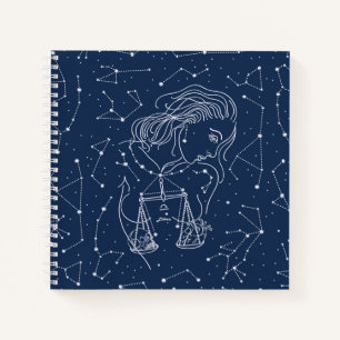 Carnet Symbole Zodiaque de la Girl Libra