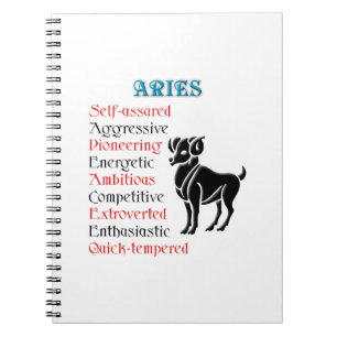 Carnet SYMBOLE Zodiaque D'Horoscope Aries