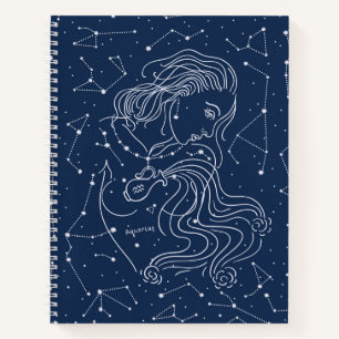 Carnet SYMBOLE Zodiaque FILLE Aquarius