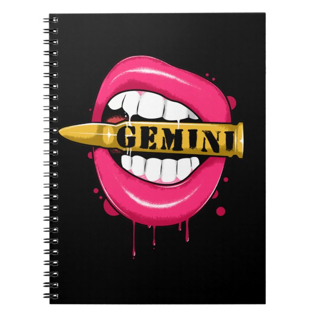 Carnet SYMBOLE Zodiaque Gemini Fille Anniversaire Mai Jui (Devant)