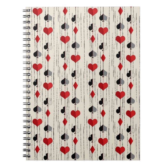 Carnet Symboles de carte de jeu de poker (Devant)
