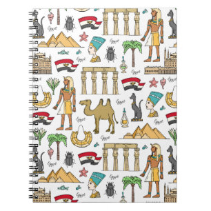 Carnet Symboles de couleur de motif de l'Egypte