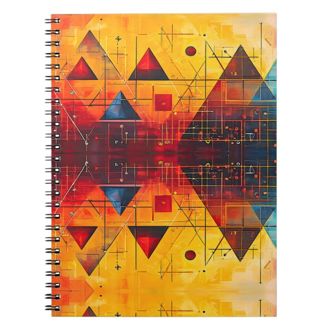 Carnet Symboles géométriques Abstrait #05. (Devant)