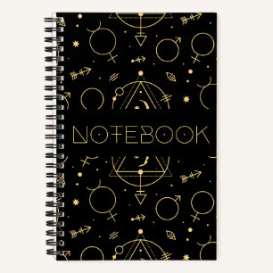 Carnet Symboles Mystical Black Boho
