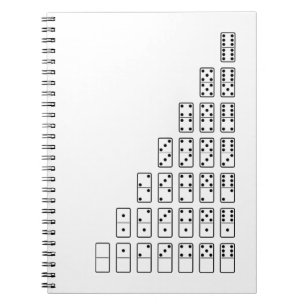 Carnet Symboles noirs et blancs de domino de conception