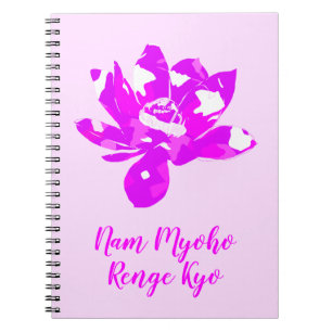 Carnet Symétrie Spirituelle Rose & Blanc Lotus Fleur