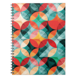 Carnet Symphonie circulaire : Colorée Abstraite Vintage