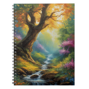 Carnet Symphonie de la nature, ruisseau et forêt vibrante