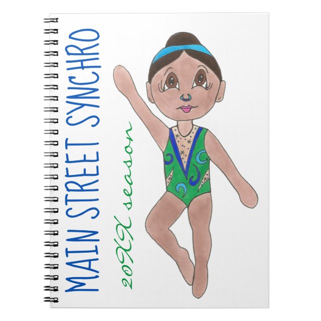 Carnet Synchronisation Swimmer Girls Swim Team Synchro (Devant)