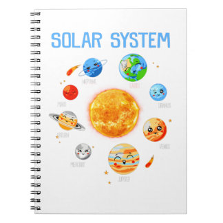 Carnet Système solaire Planètes Science Space Boys Girls 