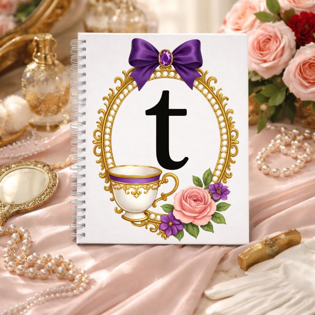 Carnet T initial Élégant Régence apaisant (Créateur téléchargé)